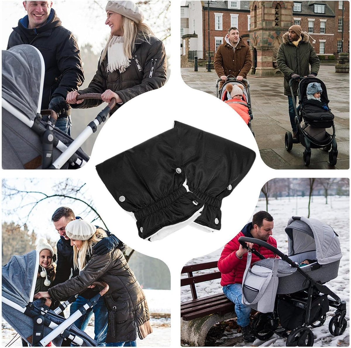 Stroller Mittens Sturdy – Non Slip Adjustable Thick Muffs Travel Winte