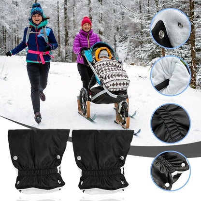Stroller Mittens Sturdy – Non Slip Adjustable Thick Muffs Travel Winte