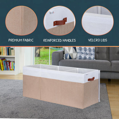 Extra Large Toy Storage Organizer with Lid - Sturdy, Collapsible Toy Chest Storage Box Design - Toys Bin with Dividers for Kids, Nursery, Bedroom, Playroom 37"x16"x14"