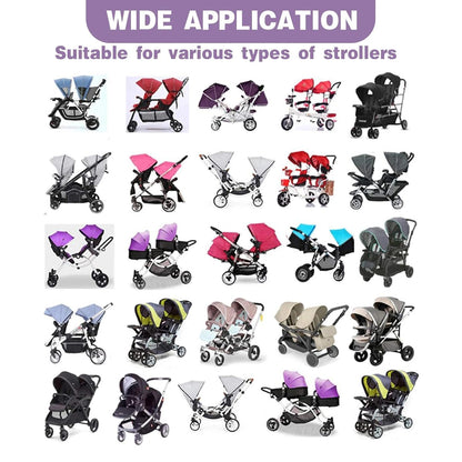 Weather Shield for Double Stroller Raincoat Universal Size Side by Side Baby Umbrella Stroller Rain Cover Scooter Twin Wind Shield Waterproof Jogger City