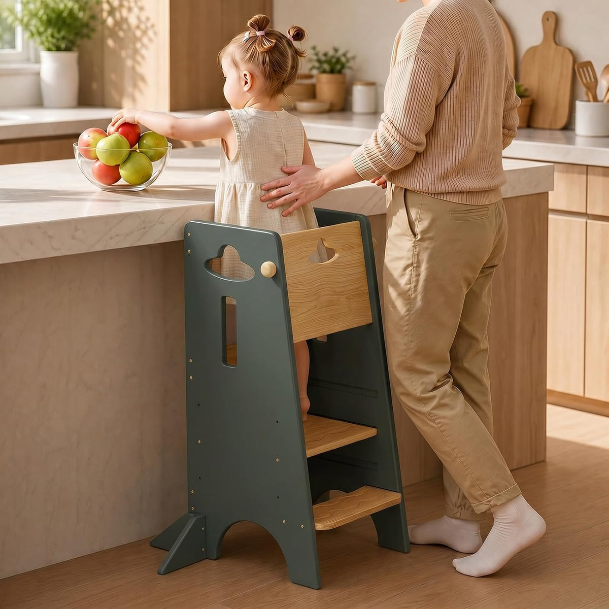 Toddler Tower Toddler Standing Kitchen Stool (NO Wide Back Panel)