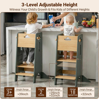 Toddler Tower Toddler Standing Kitchen Stool (NO Wide Back Panel)