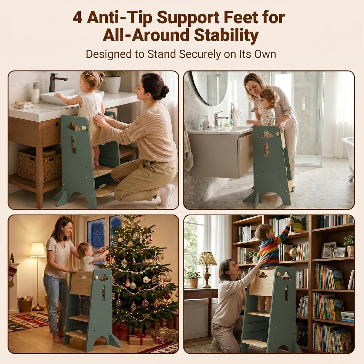 Toddler Tower Toddler Standing Kitchen Stool (NO Wide Back Panel)