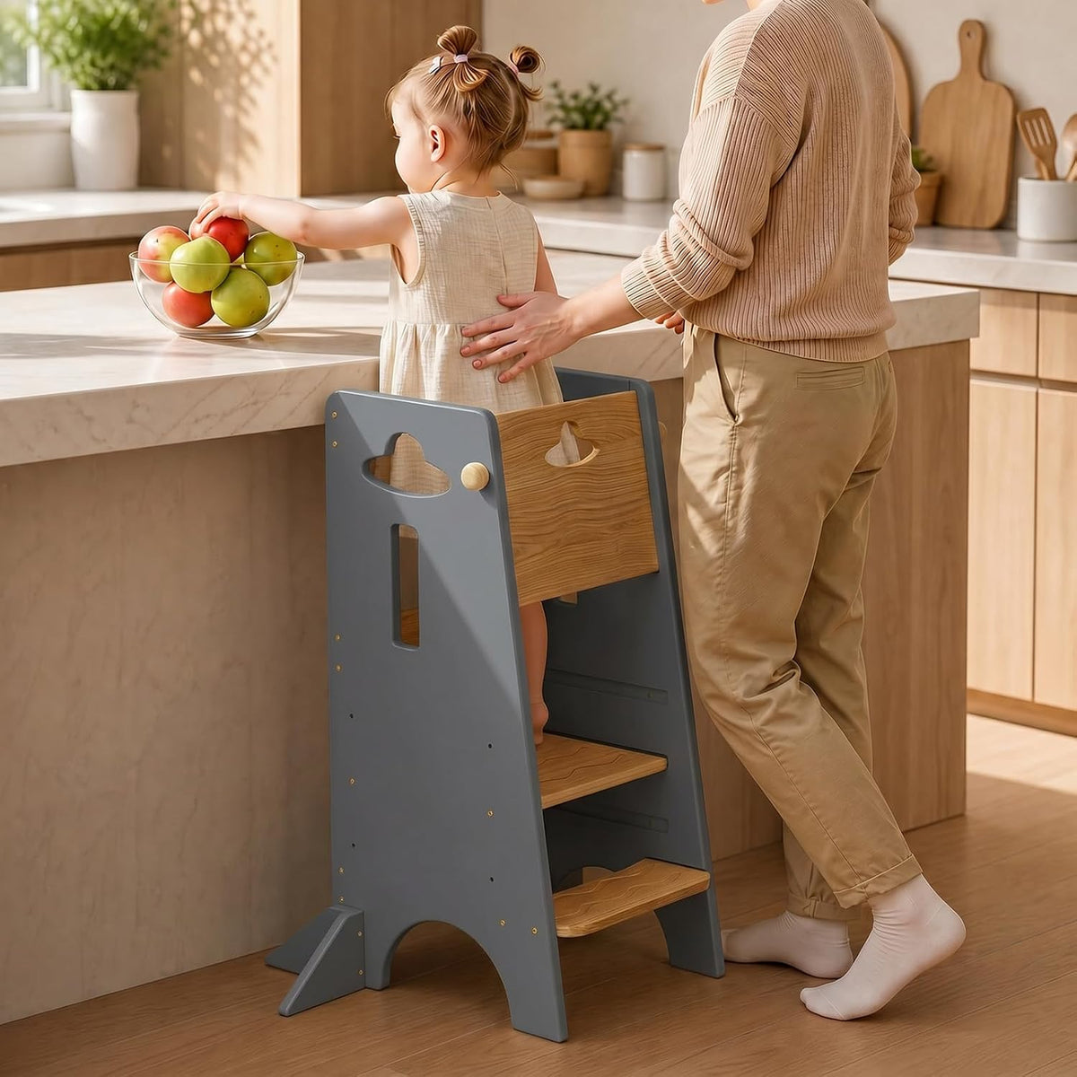 Toddler Tower Toddler Standing Kitchen Stool (NO Wide Back Panel)