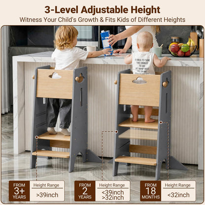 Toddler Tower Toddler Standing Kitchen Stool (NO Wide Back Panel)