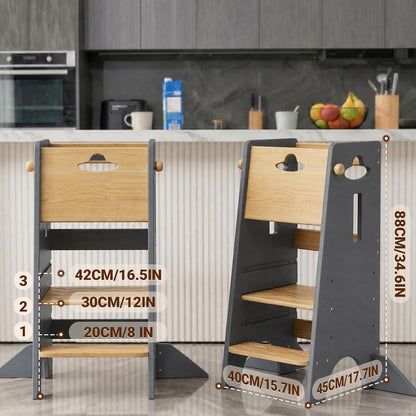 Toddler Tower Toddler Standing Kitchen Stool (NO Wide Back Panel)