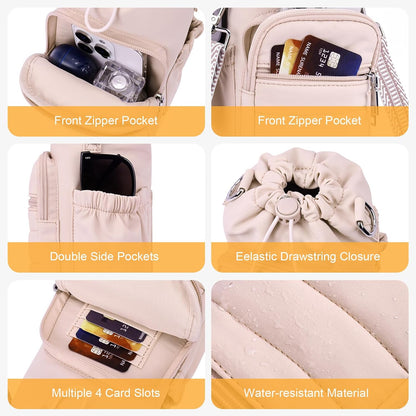 Water Bottle Bag 40 oz Crossbody Holder for Walking Hiking Insulated Carrier Purse with Adjustable Strap