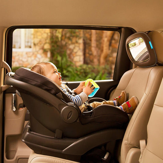 Baby Car Mirror for Rear Facing Car Seats, Clear View Baby in-Sight Auto Mirror, Dark Grey
