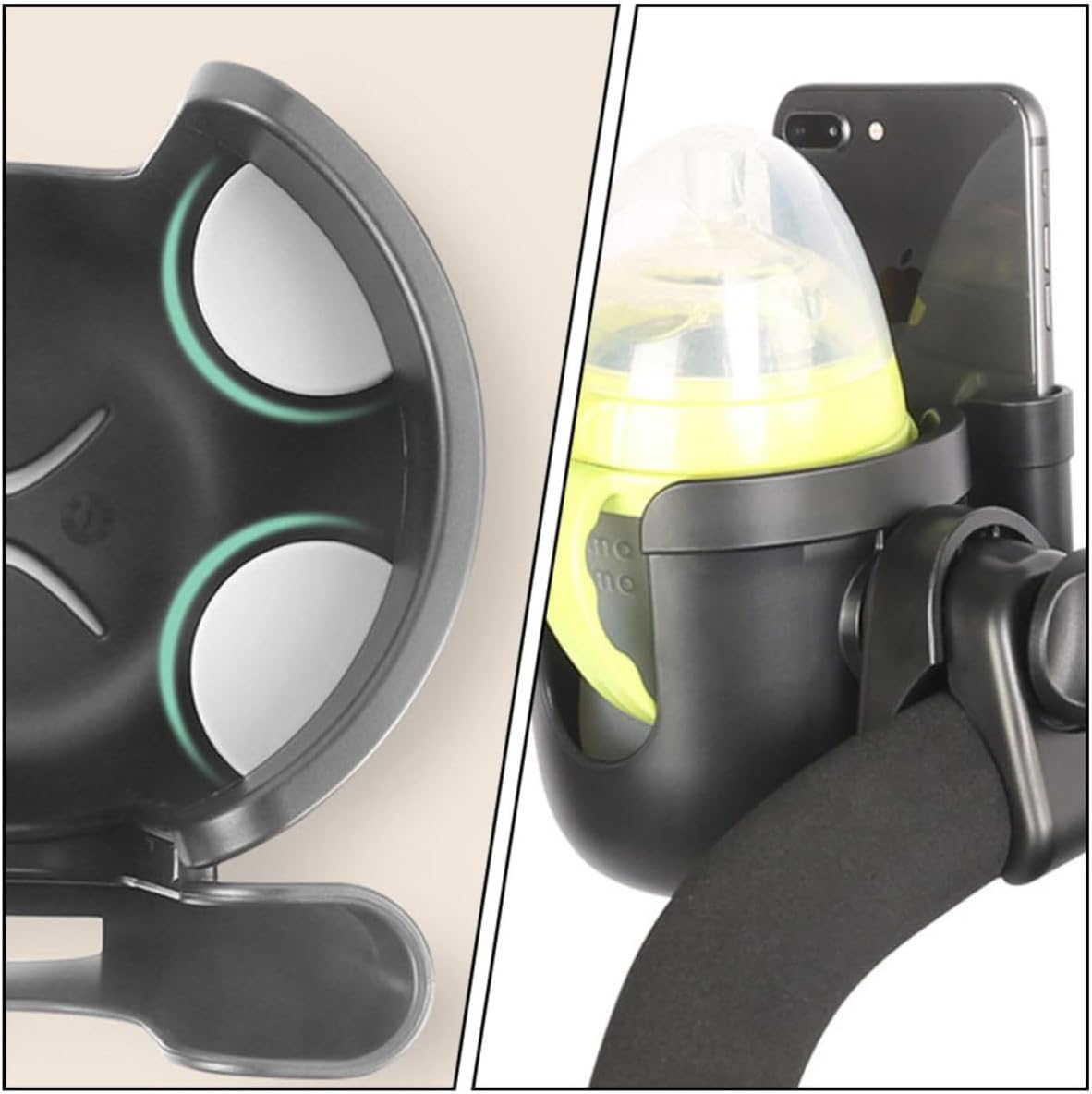 Stroller Box Holder with Cup ABS, Plastic Cellphone