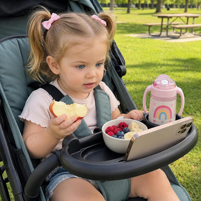 Universal Stroller Snack Tray with Cup Holder Attachment