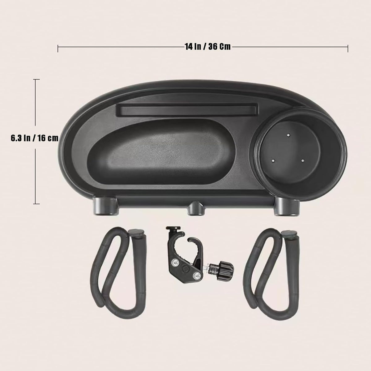 Universal Stroller Snack Tray with Cup Holder Attachment