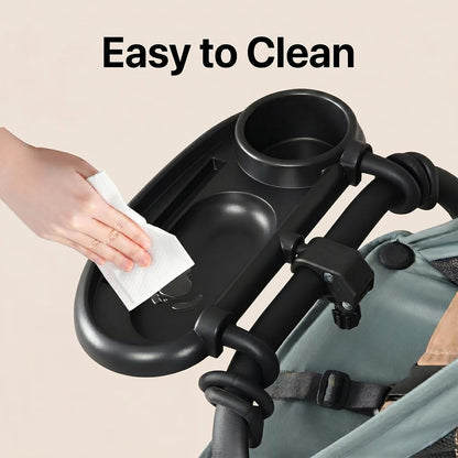Universal Stroller Snack Tray with Cup Holder Attachment