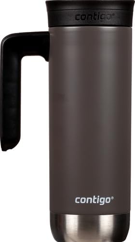 Superior 2.0 Stainless Steel Travel Mug with Handle Leak-Proof Lid Double-Wall Insulation for Hot & Cold Beverages, 20oz ,Dark Ice, Ideal for Commuting and Travel