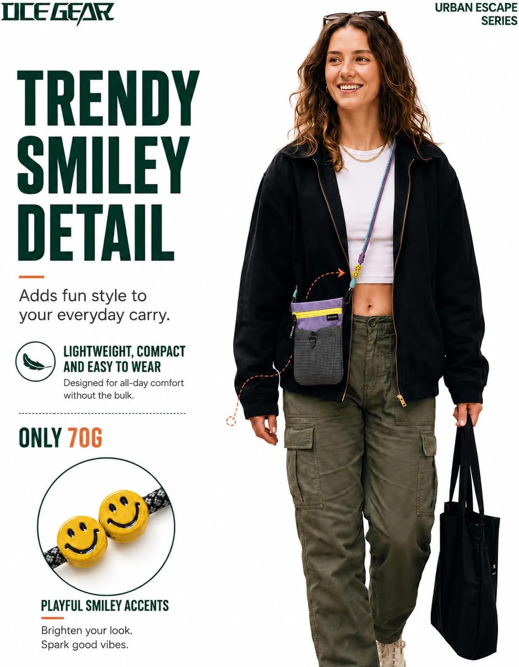 Cell Phone Bag with Strap Lightweight Crossbody Phone Purse with Nylon Lanyard Fits iPhone 12-17 for Travel Casual Walking