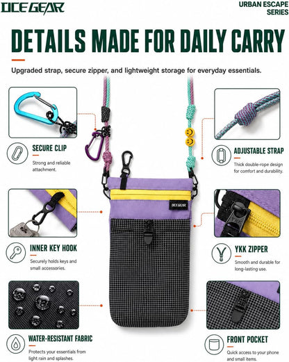 Cell Phone Bag with Strap Lightweight Crossbody Phone Purse with Nylon Lanyard Fits iPhone 12-17 for Travel Casual Walking