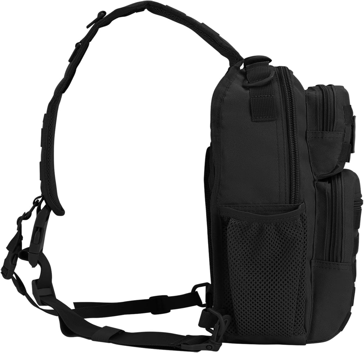 Rover Sling Pack Tactical Shoulder Sling Bag Backpack with Bottle Holder Crossbody Chest Bag, Grey