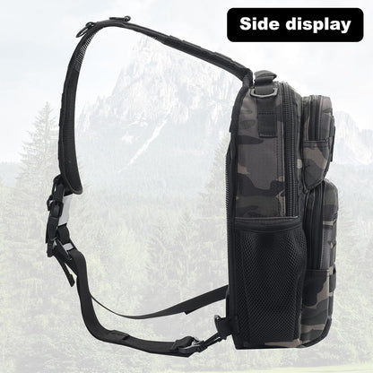 Rover Sling Pack Tactical Shoulder Sling Bag Backpack with Bottle Holder Crossbody Chest Bag, Grey