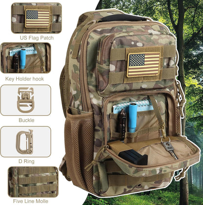 Rover Sling Pack Tactical Shoulder Sling Bag Backpack with Bottle Holder Crossbody Chest Bag, Grey