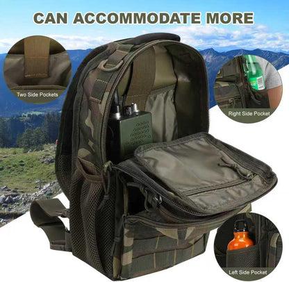 Rover Sling Pack Tactical Shoulder Sling Bag Backpack with Bottle Holder Crossbody Chest Bag, Grey