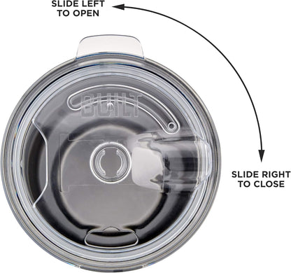 New York 30 oz Double Wall Stainless Steel Tumbler - Silver, Vacuum Insulated Travel Cup with Tritan Lid, Keeps Drinks Cold 24 Hourrs, Hot 8 Hours, Fits Standard Cup Holder