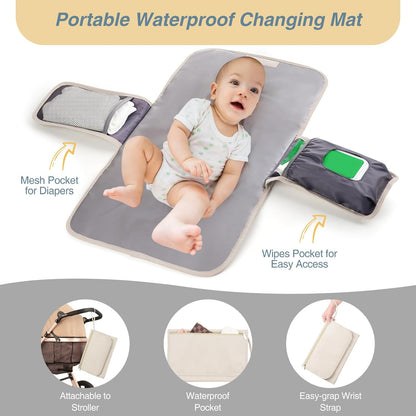 MOMUVO Diaper Backpack for Women Large Capacity with Insulated Pockets Diaper Bags For Baby Girl Boy Waterproof Baby Bags