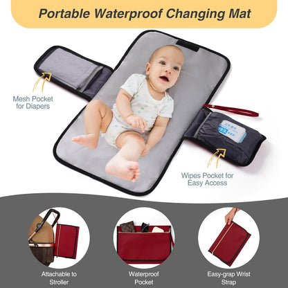 MOMUVO Diaper Backpack for Women Large Capacity with Insulated Pockets Diaper Bags For Baby Girl Boy Waterproof Baby Bags