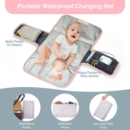 MOMUVO Diaper Backpack for Women Large Capacity with Insulated Pockets Diaper Bags For Baby Girl Boy Waterproof Baby Bags
