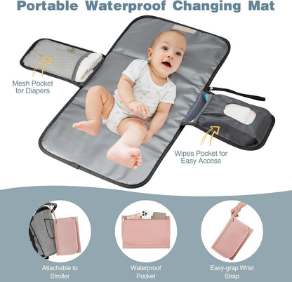 MOMUVO Diaper Backpack for Women Large Capacity with Insulated Pockets Diaper Bags For Baby Girl Boy Waterproof Baby Bags