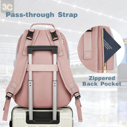 MOMUVO Diaper Backpack for Women Large Capacity with Insulated Pockets Diaper Bags For Baby Girl Boy Waterproof Baby Bags