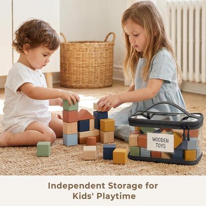 Toy Storage Bags - 8 Pack Clear Toy Organizer Bags with Zipper - Waterproof PVC Storage Bag for Kids Room Organization - Storage for Magnatic Tiles, Puzzle - Toddler Play Room Essentials