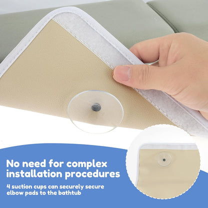 Baby Bath Kneeler and Elbow Rest Pad Set, 1.5'' Comfortable Thicker Quickly Dry Baby Bath Kneeler Pads, Comfortable Non-Slip Kneeling Mat Cushion with Toy Organizer Storage Pockets