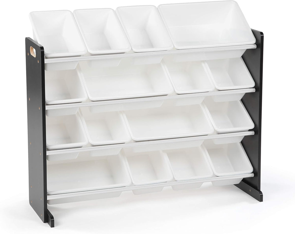 Kids Toy Organizer with 16 Bins, 4 Tier Storage for Playroom