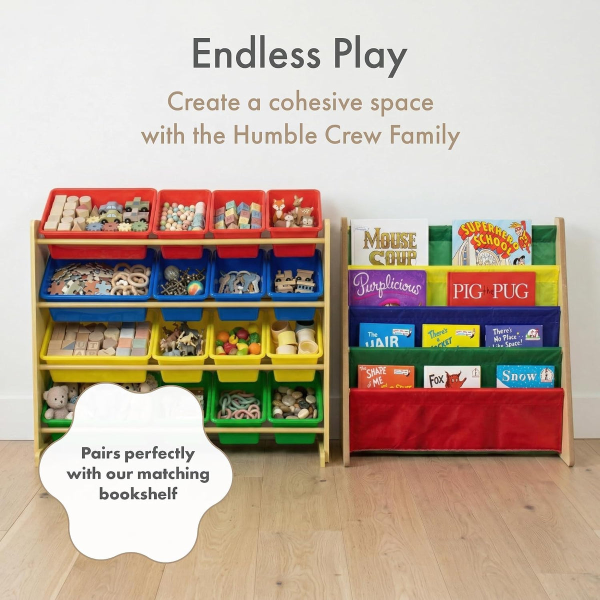 Kids Toy Organizer with 16 Bins, 4 Tier Storage for Playroom