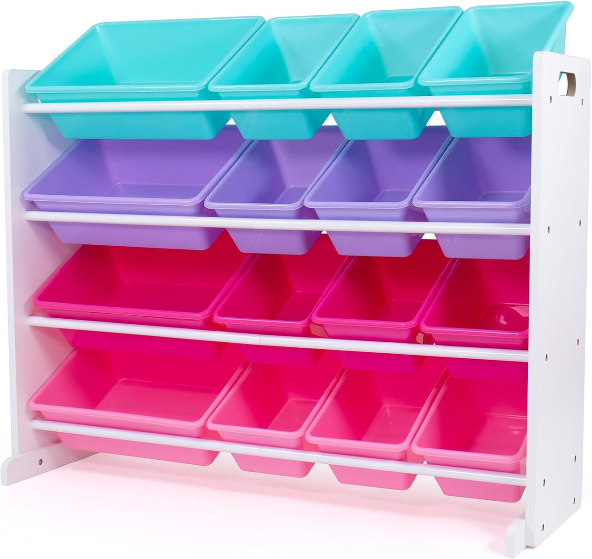 Kids Toy Organizer with 16 Bins, 4 Tier Storage for Playroom
