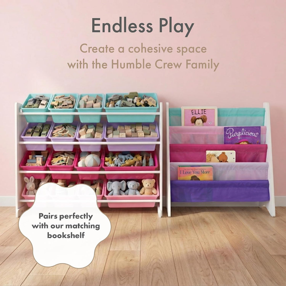 Kids Toy Organizer with 16 Bins, 4 Tier Storage for Playroom
