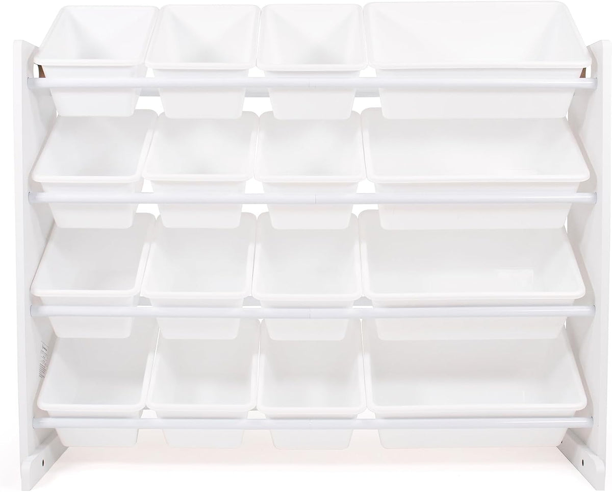 Kids Toy Organizer with 16 Bins, 4 Tier Storage for Playroom