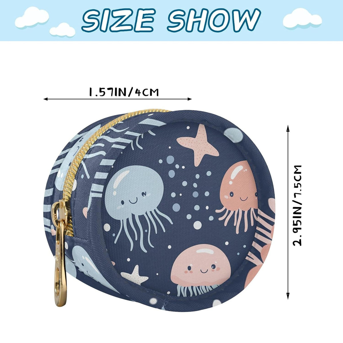 Cute Sea Creatures Baby Pacifier Holder Case, Dustproof Portable Storage Box for Diaper Bag Purse, Pacifier Storage Container for Boys & Girls