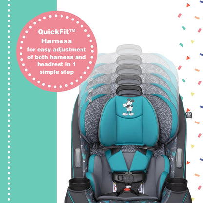 Grow and Go Convertible Car Seat, Rear Facing 5-40 pounds, Forward Facing 30-65 pounds, Booster 40-100 lbs, Convert from Infant to Toddler, Mickey Sprinkle