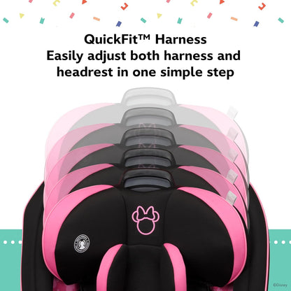 Grow and Go Convertible Car Seat, Rear Facing 5-40 pounds, Forward Facing 30-65 pounds, Booster 40-100 lbs, Convert from Infant to Toddler, Mickey Sprinkle