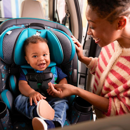 Grow and Go Convertible Car Seat, Rear Facing 5-40 pounds, Forward Facing 30-65 pounds, Booster 40-100 lbs, Convert from Infant to Toddler, Mickey Sprinkle