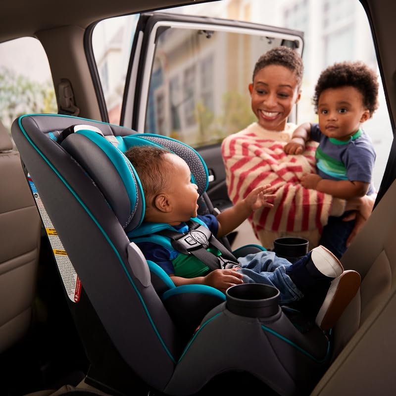 Grow and Go Convertible Car Seat, Rear Facing 5-40 pounds, Forward Facing 30-65 pounds, Booster 40-100 lbs, Convert from Infant to Toddler, Mickey Sprinkle