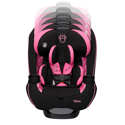 Grow and Go Convertible Car Seat, Rear Facing 5-40 pounds, Forward Facing 30-65 pounds, Booster 40-100 lbs, Convert from Infant to Toddler, Mickey Sprinkle