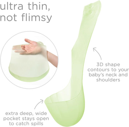 Fold N Go Silicone Baby Bib w/Travel Case, Waterproof