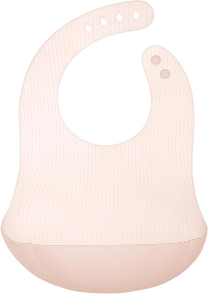 Fold N Go Silicone Baby Bib w/Travel Case, Waterproof