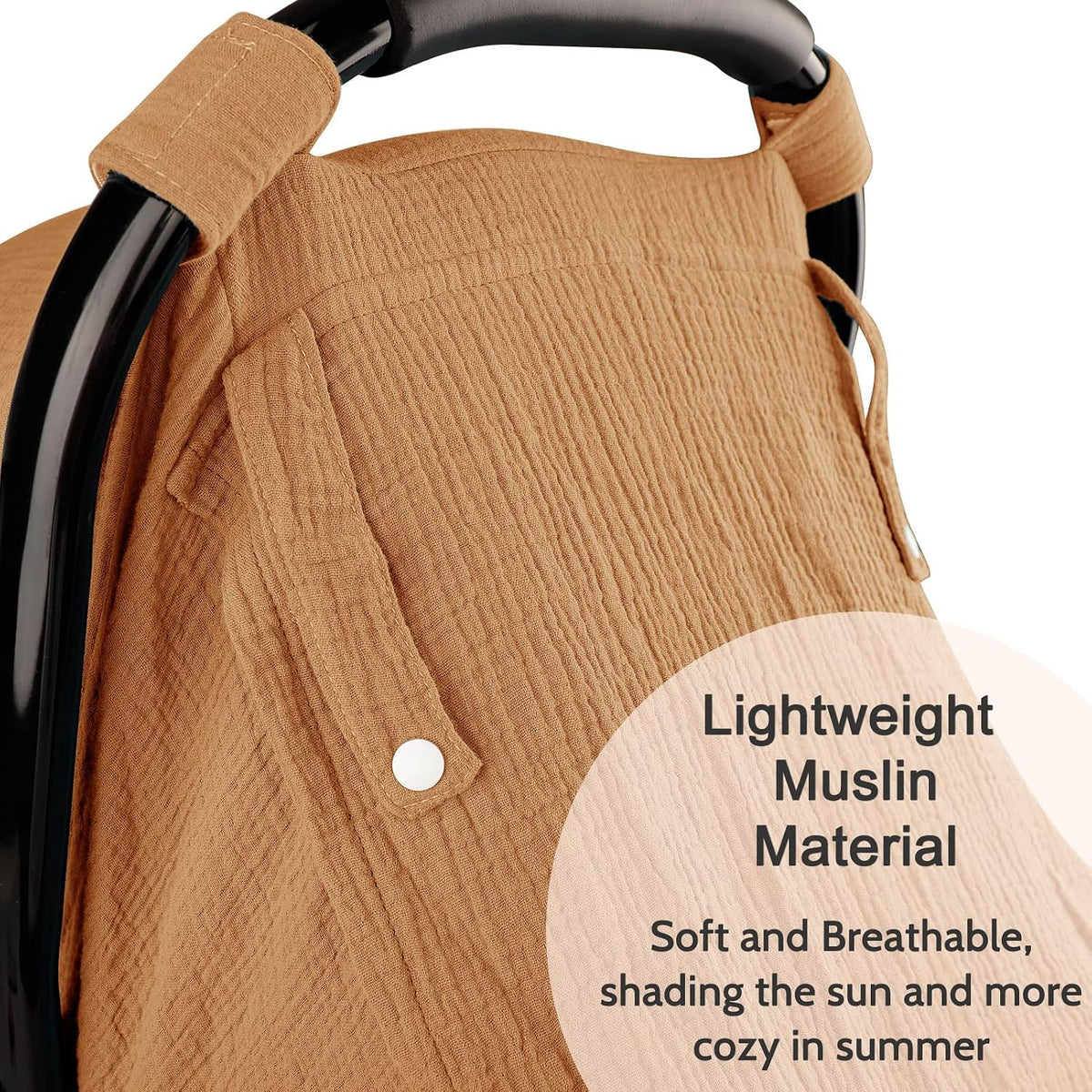 Muslin Car Seat Cover Baby, Summer Car Seat Covers for Babies, Infants, and Newborns, Ultra Soft Breathable Universal Fit Stroller Carseat Canopy Covers for Boys Girls (Heart)