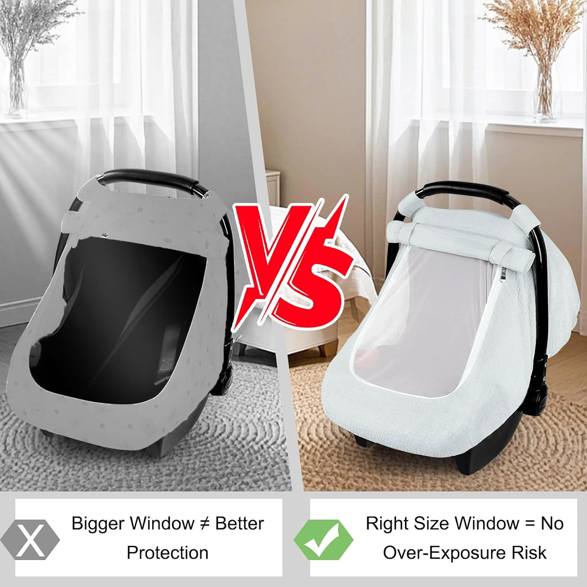 Muslin Car Seat Cover Baby, Summer Car Seat Covers for Babies, Infants, and Newborns, Ultra Soft Breathable Universal Fit Stroller Carseat Canopy Covers for Boys Girls (Heart)