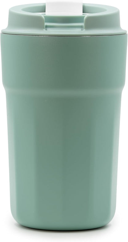 All Purpose Reusable Insulated Tumbler Cup with Flip Top Lid, Perfect for Morning Coffee and Ice Cold Drinks, Ideal for Travel and Fits in Most Cup Holders, 12 Ounce, Apricot, Pack of 1