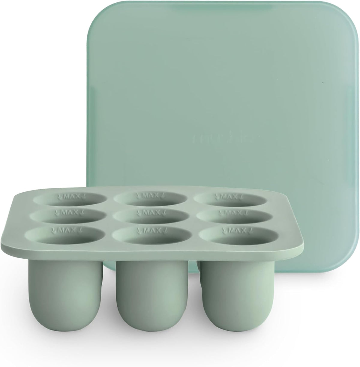 Fresh Food Feeder Freezer Tray with Lid for Frozen Baby Food | 9 Cups x 0.5 oz | BPA Free Storage Container (Tradewinds)