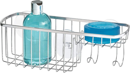Gia Polished Stainless Steel Suction Combo Organizer Basket