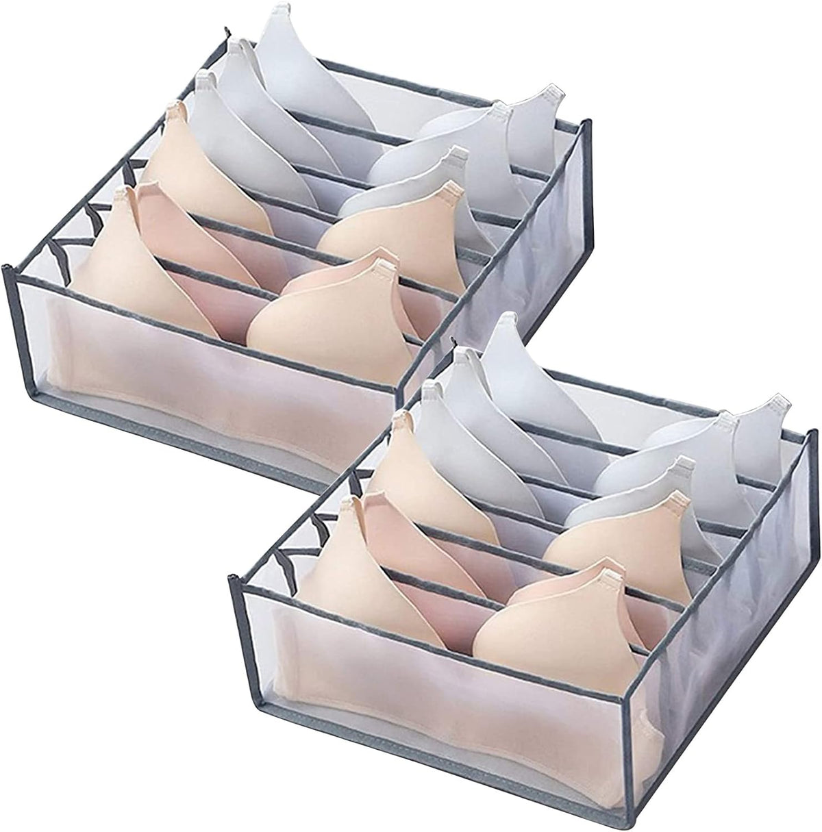 Wardrobe Clothes Organizer, Drawer Organizer for Clothing, Closet Organizers and Storage, Drawer Dividers for Clothes, Mesh Separation Box for Thin Jeans, Trousers, T-shirts, Skirts